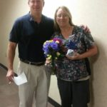 Lynn April star employee recipient with Dr. Jason Franklin